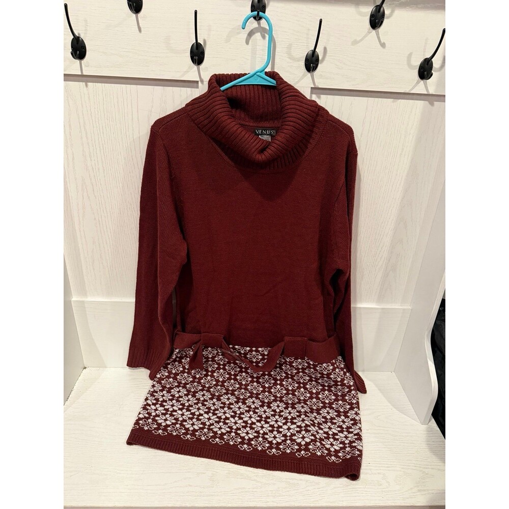 Venus maroon sweater dress size 1x NWOT